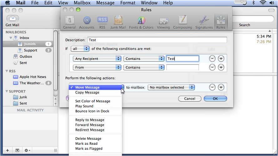 How to setup rules (filters) in Apple Mail Kualo Limited