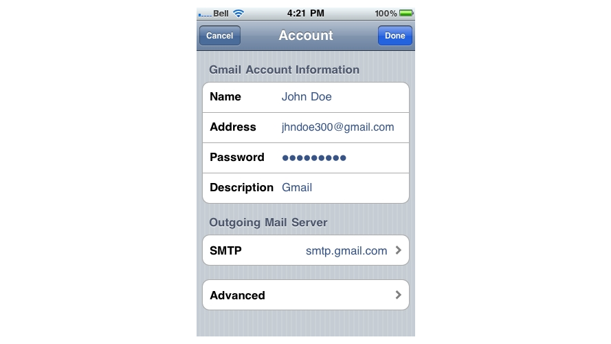 how do i find email password on my iphone