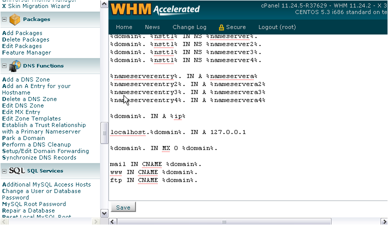 How to edit the DNS zone templates in WHM - Kualo Limited