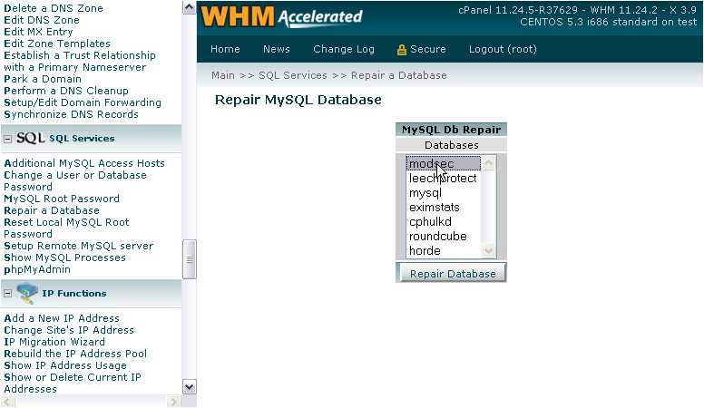 cpanel download sql database